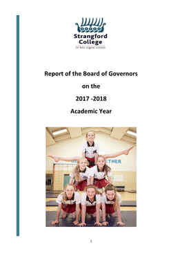 Report of the Board of Governors on the 2017 -2018 Academic Year