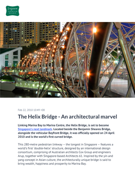 The Helix Bridge - an Architectural Marvel