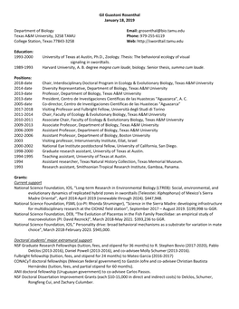 Gil Rosenthal's CV