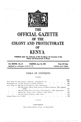 Al Gazette of the Colony and Protectorate