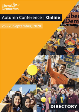 Our Online Autumn Conference Please Note That the Directory Is by Mark Pack Only Available Online and Not in Hard Copy Format