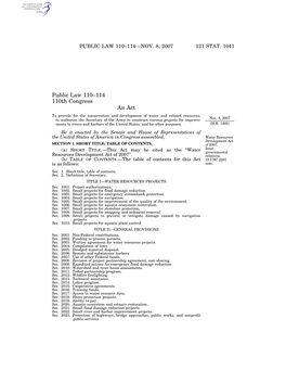 Public Law 110–114—Nov