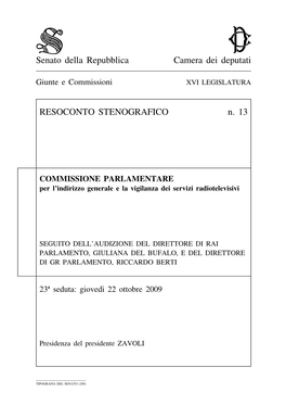 Senato Della Repubblica Camera Dei Deputati