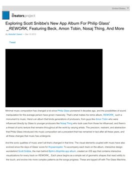 Exploring Scott Snibbe's New App Album for Philip Glass' &lt;I