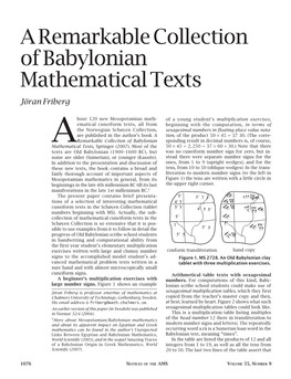 A Remarkable Collection of Babylonian Mathematical Texts​