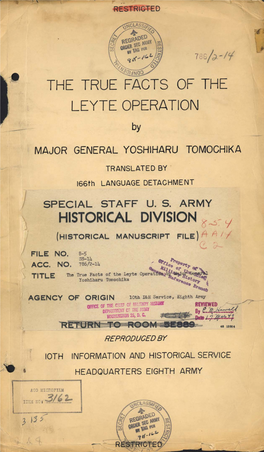 The True Facts of the Leyte Operation