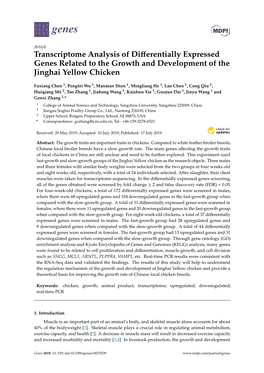 Transcriptome Analysis of Differentially Expressed Genes