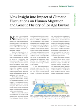 New Insight Into Impact of Climatic Fluctuations on Human Migration and Genetic History of Ice Age Eurasia