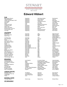 Edward Hibbert