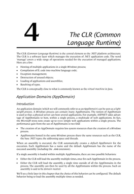 4 the CLR (Common Language Runtime)