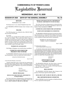 Legislative Journal