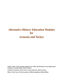 Alternative History Education Modules for Armenia and Turkey