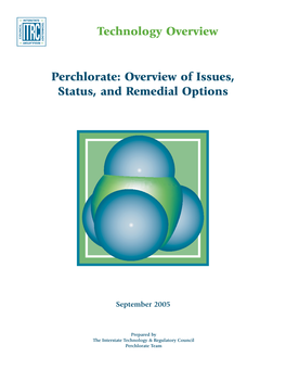 Perchlorate: Overview of Issues, Status, and Remedial Options