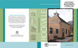 2011 Historic Buildings Catalog Is an Update of the 1989 Historic Buildings Catalog