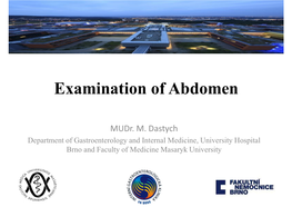 Examination of Abdomen