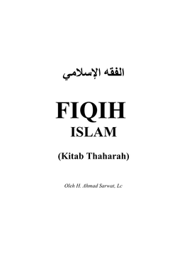 Fiqih Thaharah