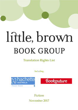 Translation Rights List Fiction
