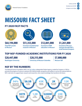 NSF Missouri Fact Sheet