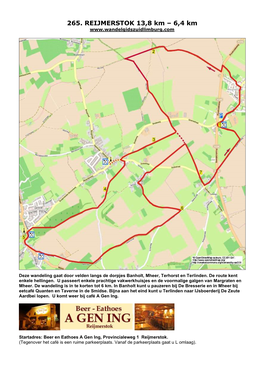 265. REIJMERSTOK 13,8 Km – 6,4 Km