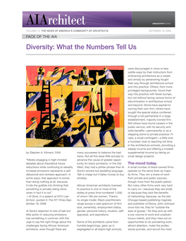 FACE of the AIA Diversity: What the Numbers Tell Us