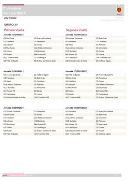 Tercera RFEF Calendario