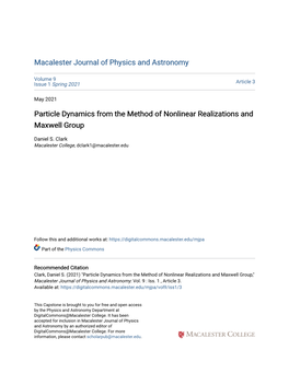 Particle Dynamics from the Method of Nonlinear Realizations and Maxwell Group