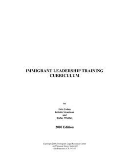 Leadership Training Curriculum