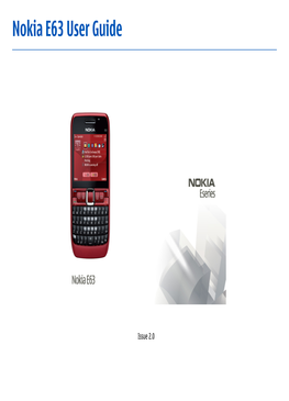 Nokia E63 User Guide