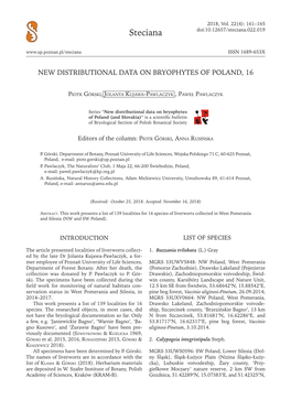 Steciana Doi:10.12657/Steciana.022.019 ISSN 1689-653X