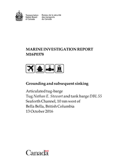 Marine Investigation Report M16p0378