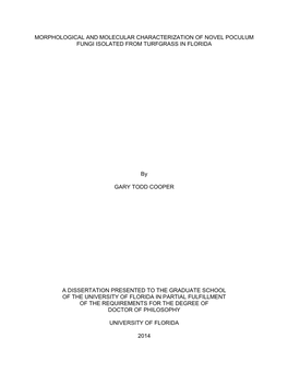 University of Florida Thesis Or Dissertation Formatting Template