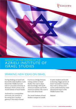Azrieli Institute of Israel Studies Fall 2013