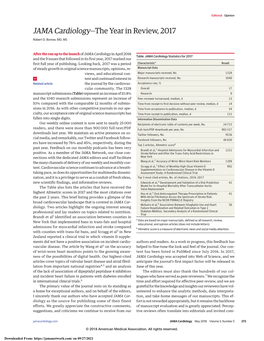 JAMA Cardiology—The Year in Review, 2017 Robert O