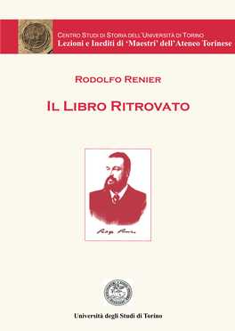 Rodolfo Renier Il Libro Ritrovato