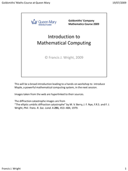 Computing in Mathematics