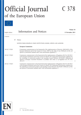 Official Journal of the European Union C 378/1