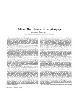 Felton: the History of a Mortgage by ZITA WHITE DENHOLM, B.A