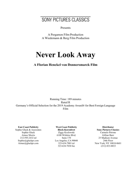 Never Look Away a Florian Henckel Von Donnersmarck Film