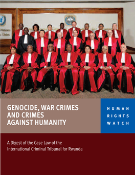 Genocide, War Crimes and Crimes Against Humanity