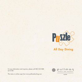 Pullman Kuching Puzzle Restaurant Menu Onlinecopy December2017