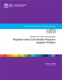 North Macedonia: Regional and Local Roads Program Support Project