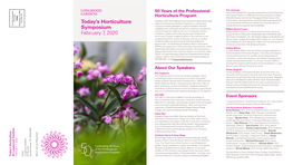 Today's Horticulture Symposium February 7, 2020