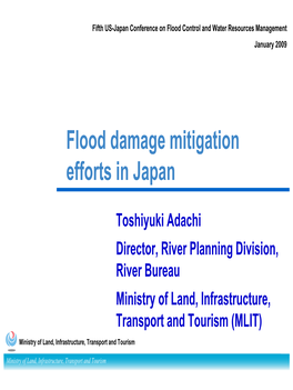 Flood Damage Mitigation Efforts in Japan