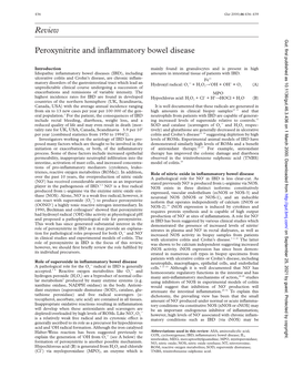 Review Peroxynitrite and Inflammatory Bowel Disease