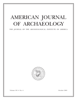 American Journal of Archaeology Article