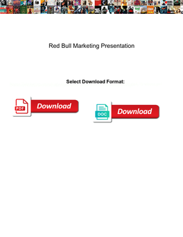 Red Bull Marketing Presentation