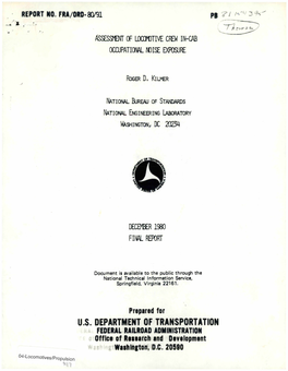 1980 Assessment of Locomotive Crew In