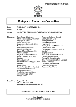 Policy and Resources Committee