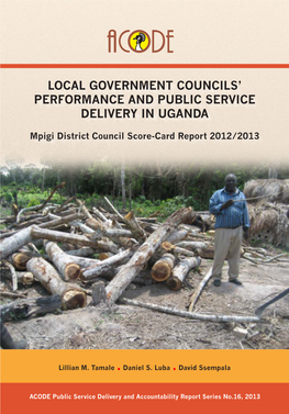 Local Government Councils' Performance and Public Service Delivery in Uganda