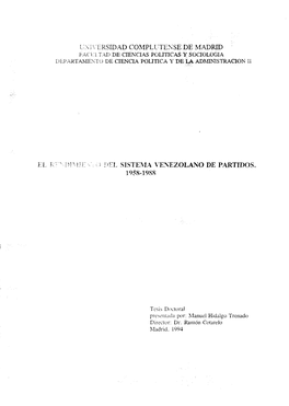 El V &lt;&lt;Del Sistema 1958-1988 Venezolano De Partidos